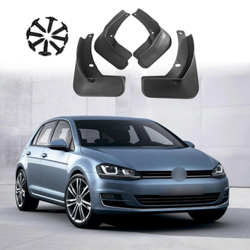 MMO For 2013-2019 VW Golf MK7 MK7.5 Mud Flaps – No Drill Splash Guards Set of 4, Flexible PP Fender Protectors